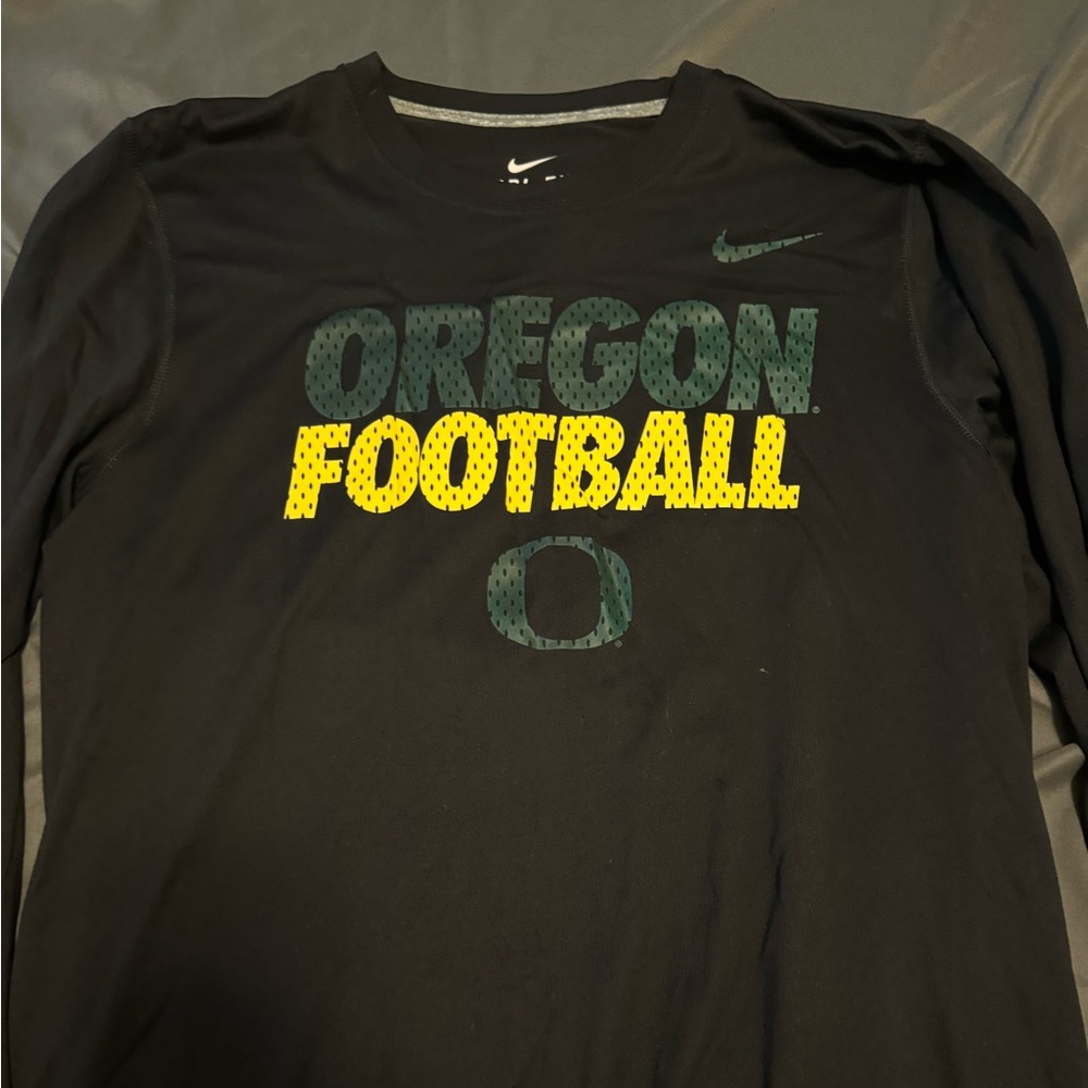 Oregon Ducks Football Long-Sleeve Nike Dri-Fit T-shirt